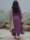 Purple Colour Rayon Printed Kurti With Pant Dupatta Aaradhna 2067